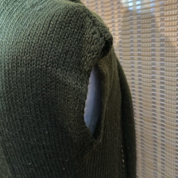 Vintage 1990s Y2K Fenn Wright Manson Dark Green Duster Length Cardigan Small - Picture 13 of 16